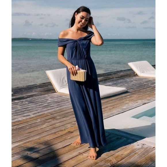 NWT Gal Meets Glam Sandra Maxi Dress K0321M Color Sea